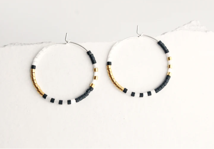 Linda Marek Black and White Hoops