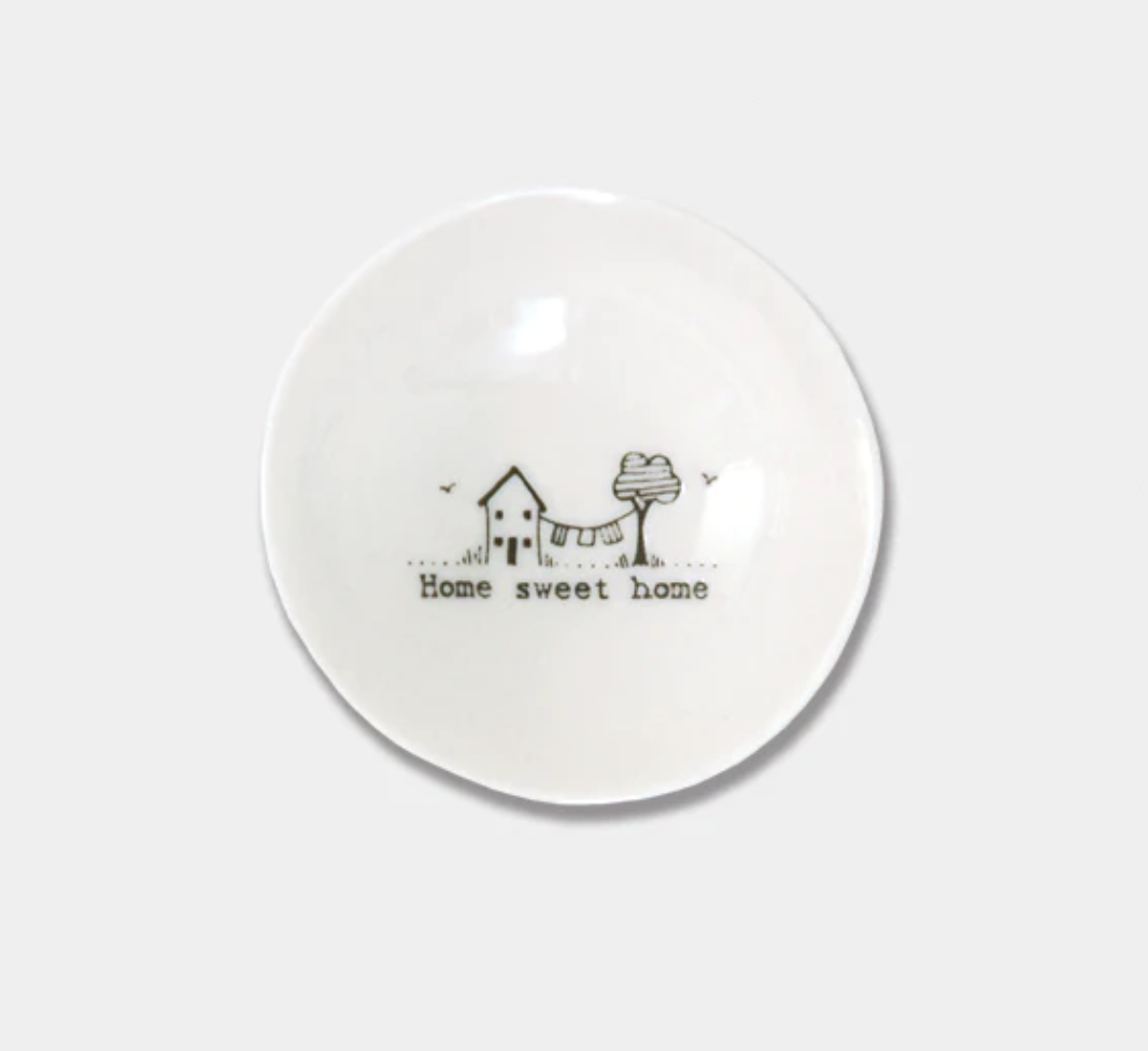 East of India Small Porcelain Bowl with sweet little sayings