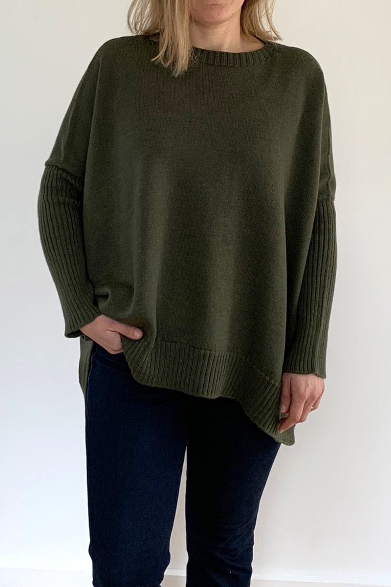 Australian Pure Merino Boxy Split Jumper