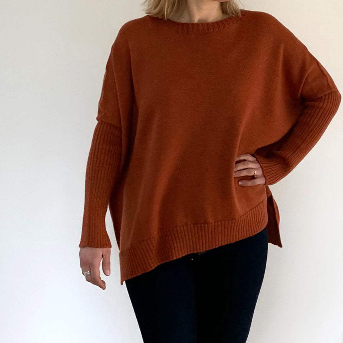 Australian Pure Merino Boxy Split Jumper