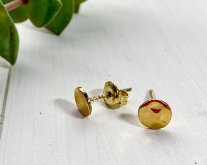 Loom Brass Hammered Studs