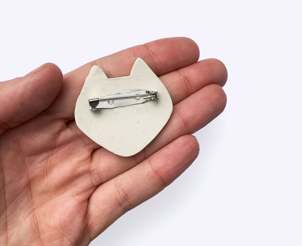 Togetherness Ceramic Tiger Brooch