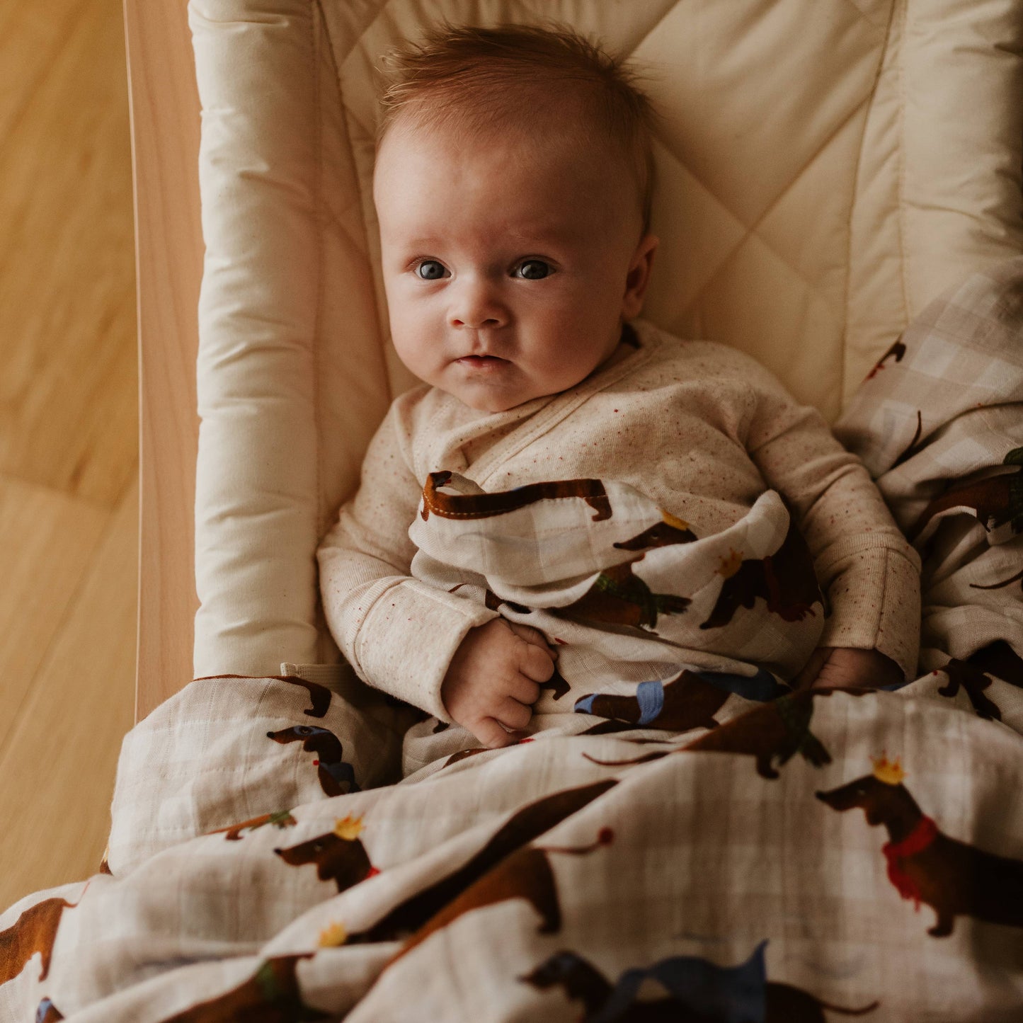 Silly Sausage Muslin Baby Swaddle