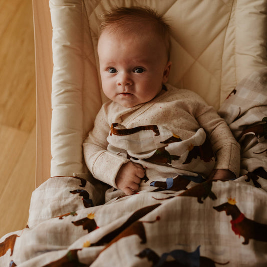 Silly Sausage Muslin Baby Swaddle