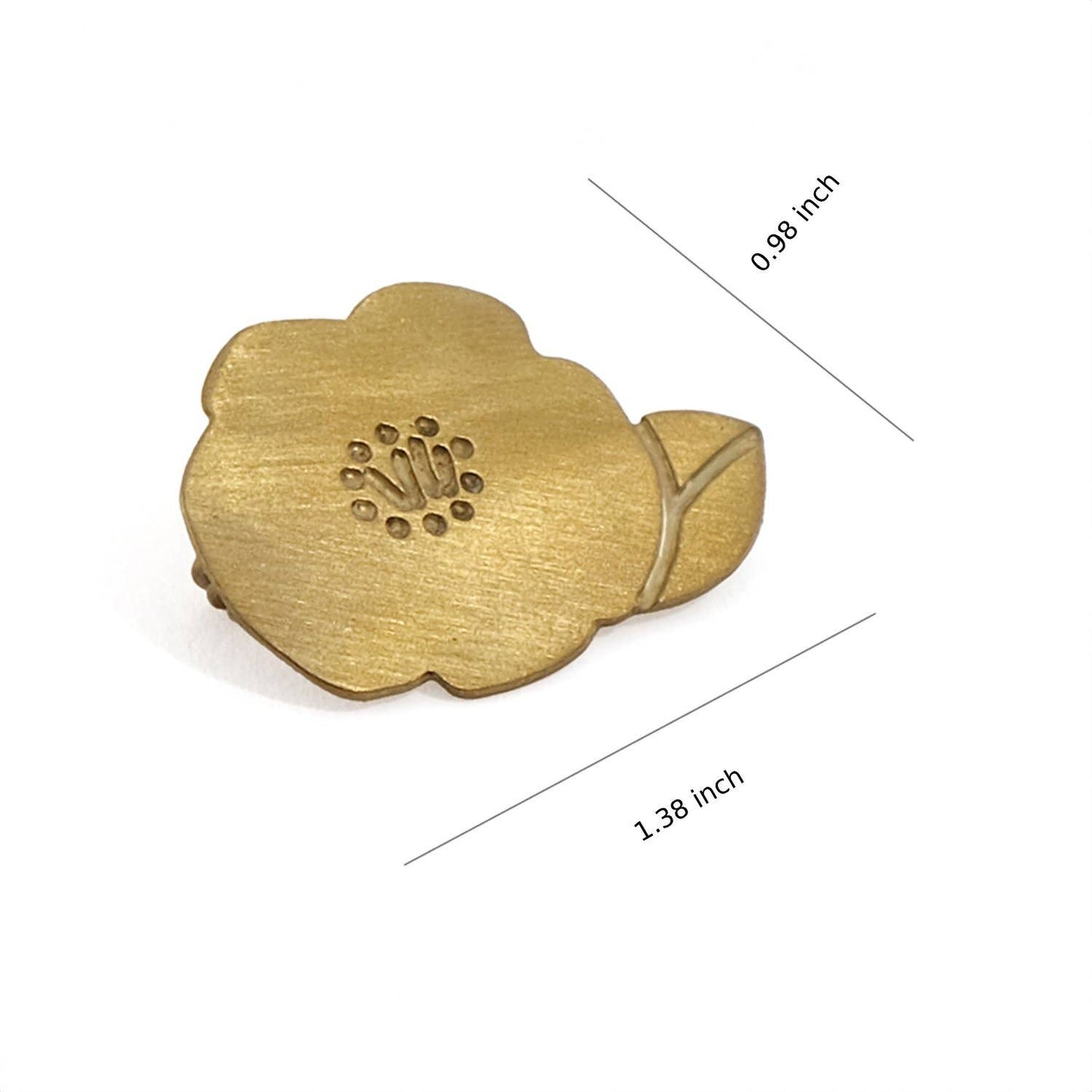 Brass Brooch - Flower