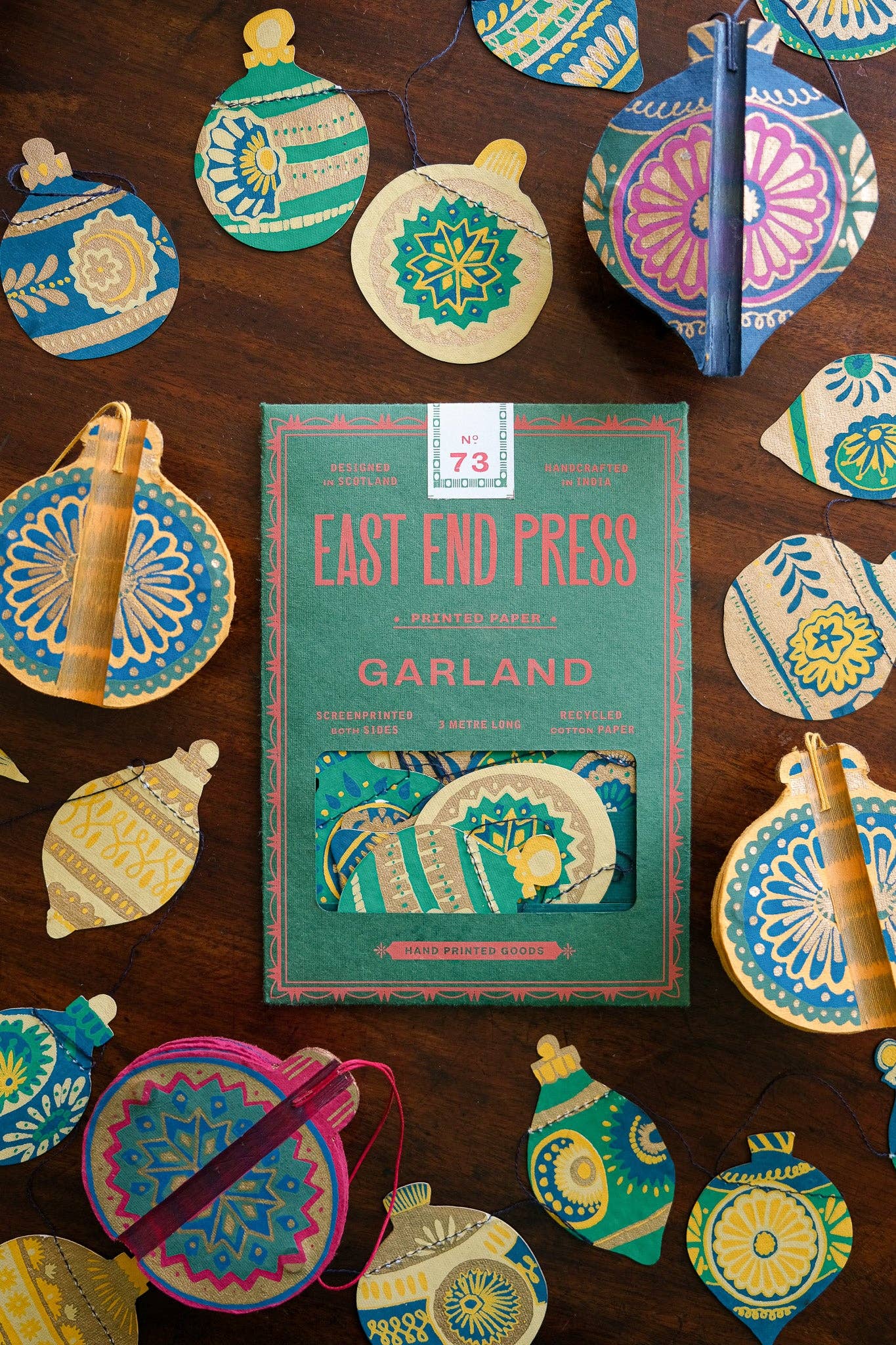 East End Press - Christmas Ornaments Sewn Garland
