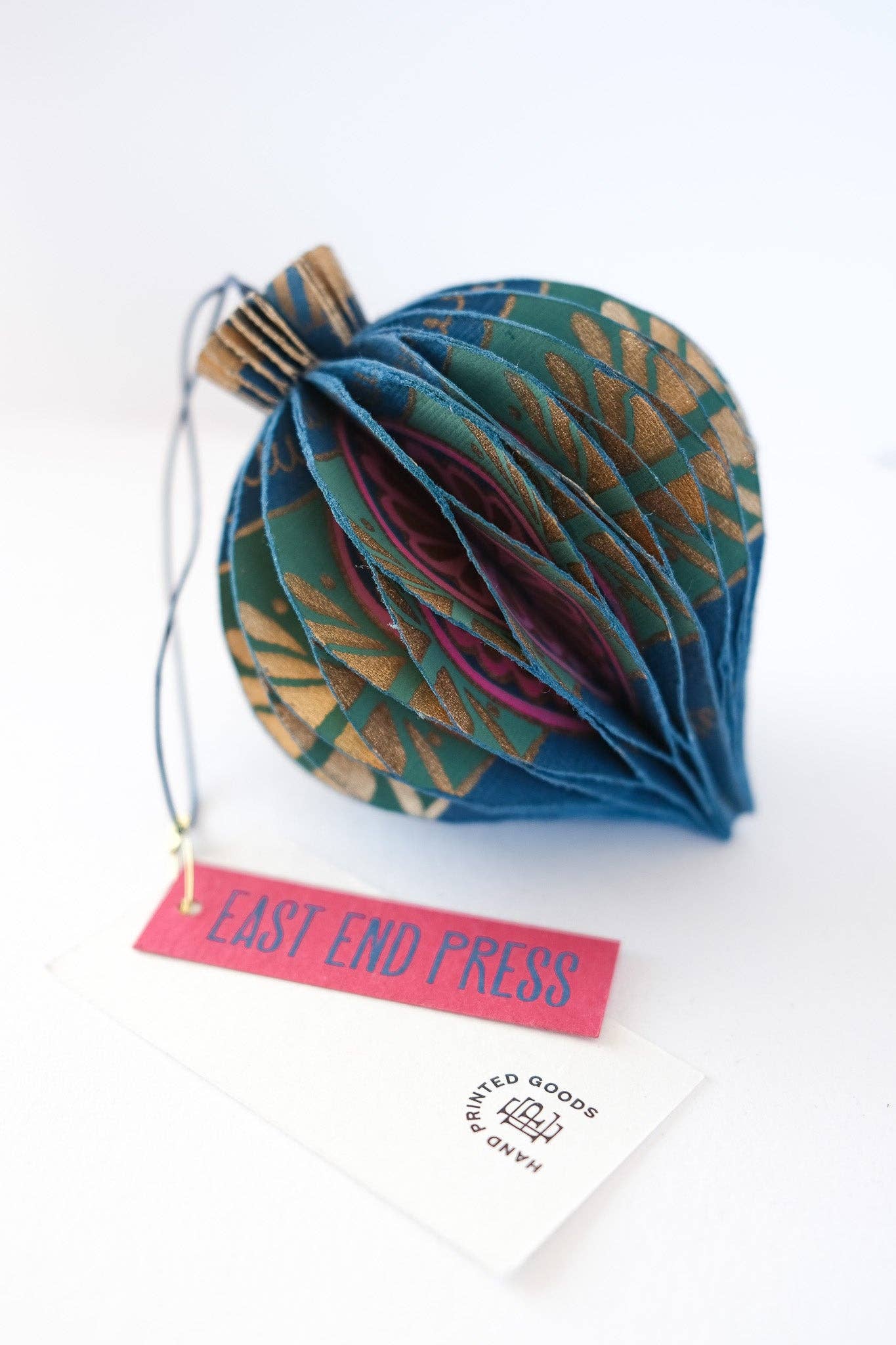 East End Press Blue Bauble Ornament