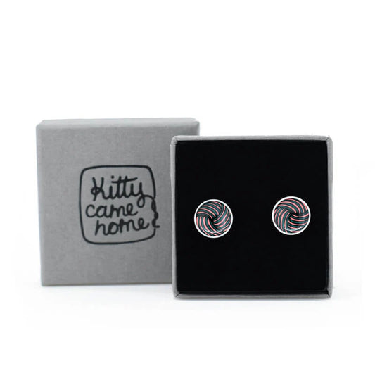 Kitty Came Home - Woven Knot Stud Earrings