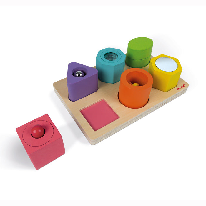 Janod Shapes and Sound 6 Block Puzzle