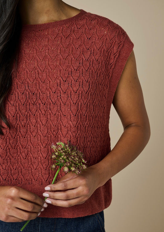 Uimi Merino Wool Kitty Vest - Papaya
