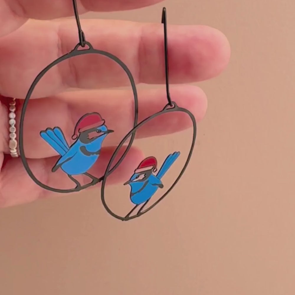 Denz Christmas Wren Earrings
