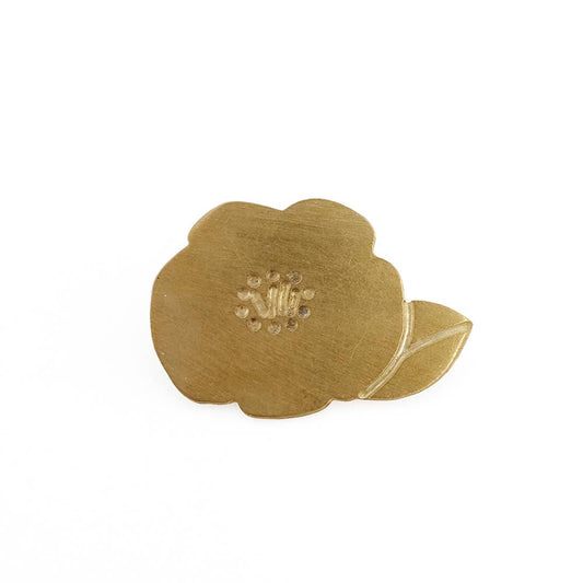 Brass Brooch - Flower