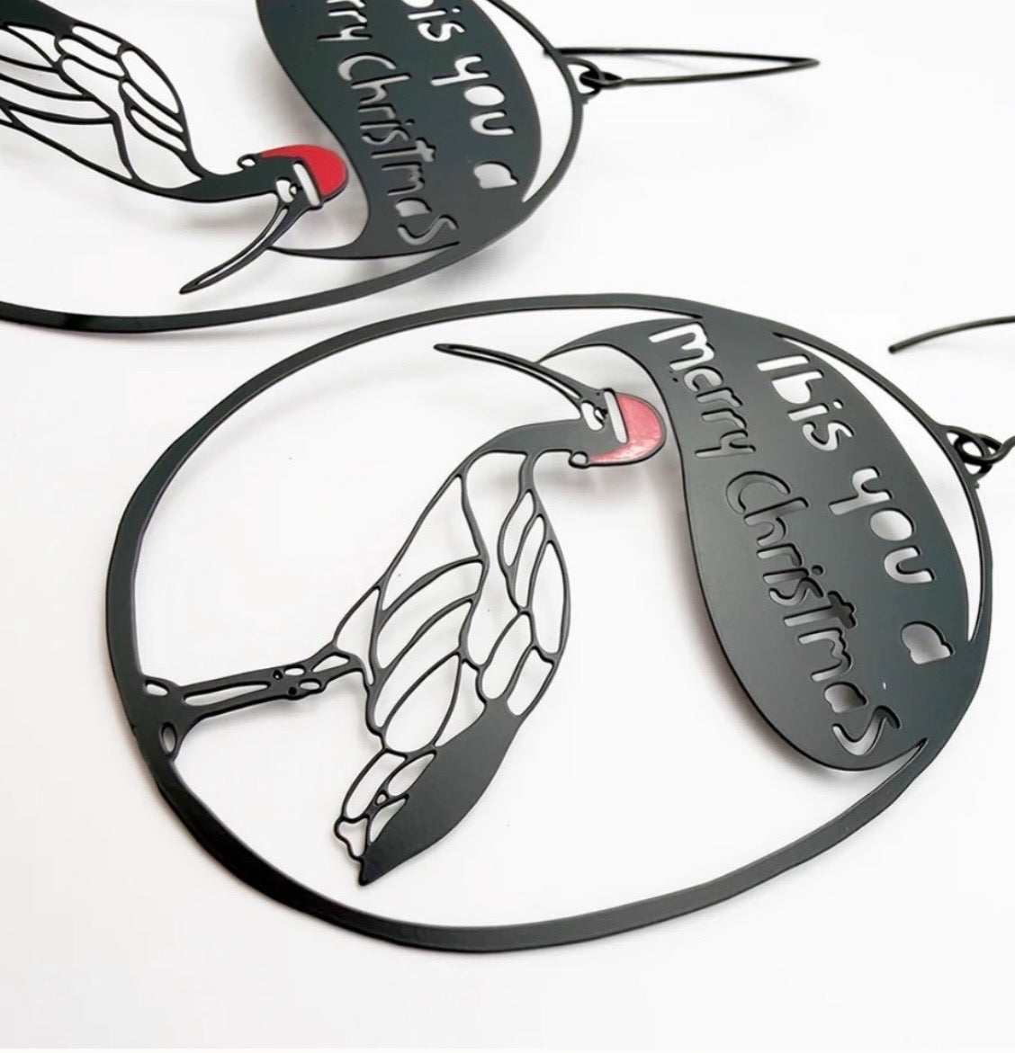 Denz Christmas Ibis Earrings