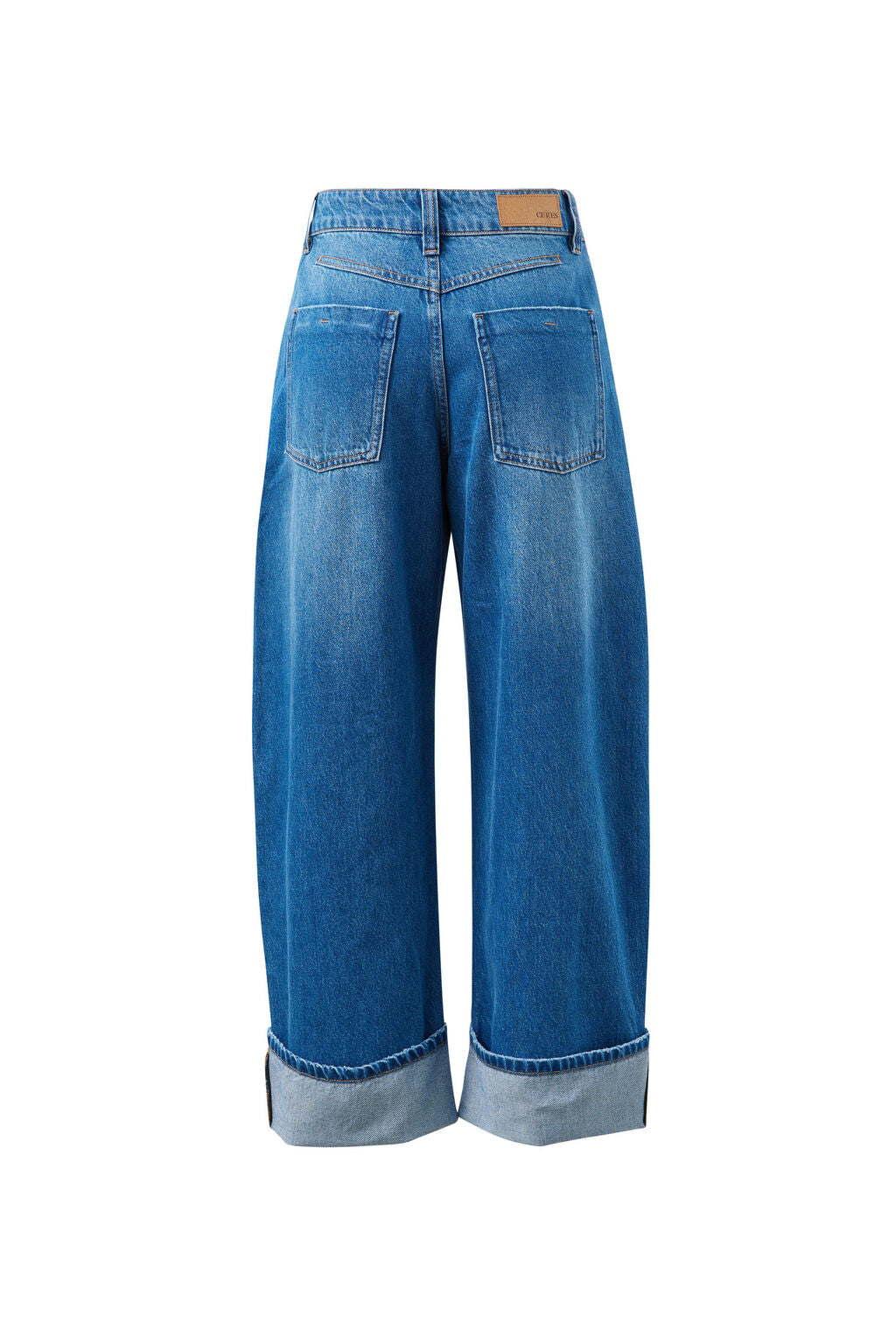 Ceres Life Cuffed Barrel Jeans - Fresh Indigo