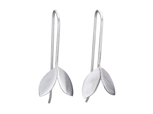 Shabana Jacobson Leaf earrings - Silver