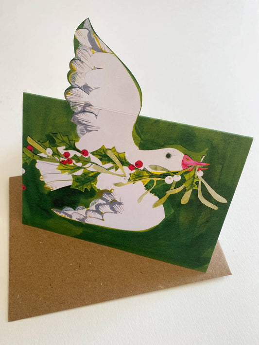 Christmas Goose Mantelpiece Card