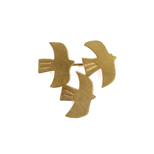 Brass Brooch - Bird