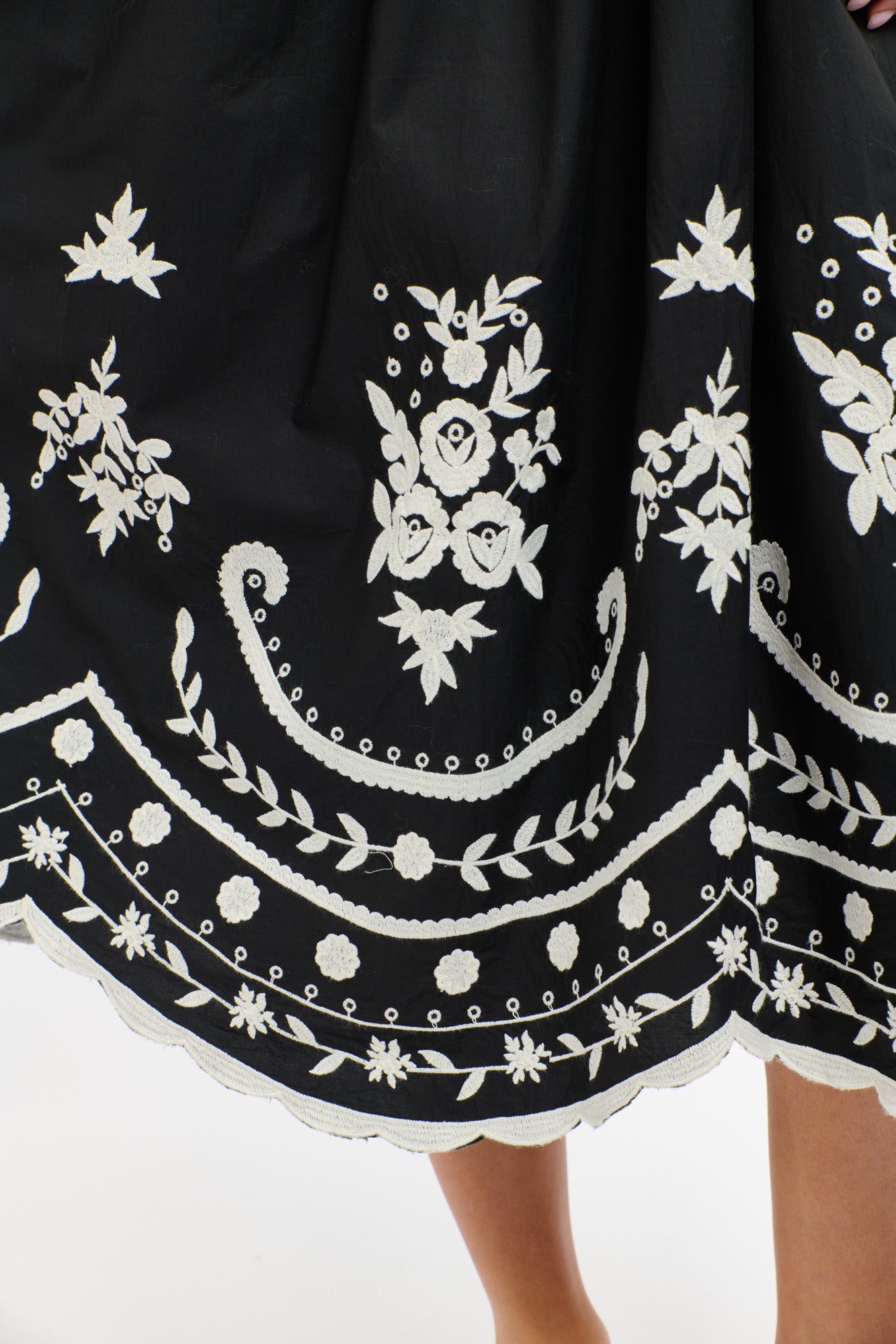 365 Days Marni Embroidered Dress - Black and Vanilla