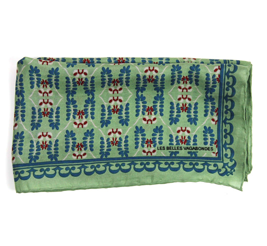Square Silk Scarf - Albertine Green