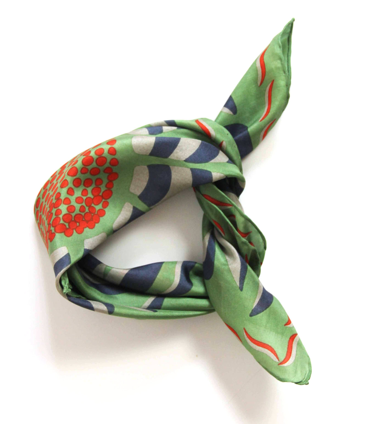 Square Silk Scarf - Forget-me-not Khaki