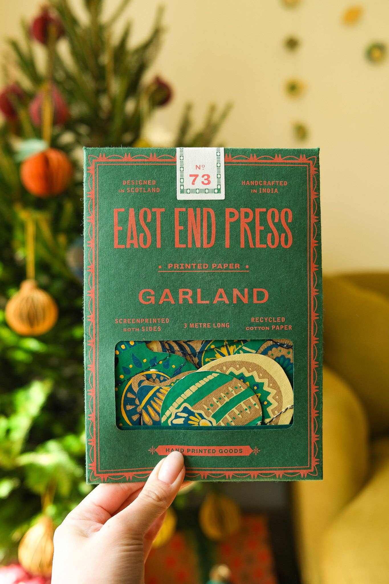 East End Press - Christmas Ornaments Sewn Garland