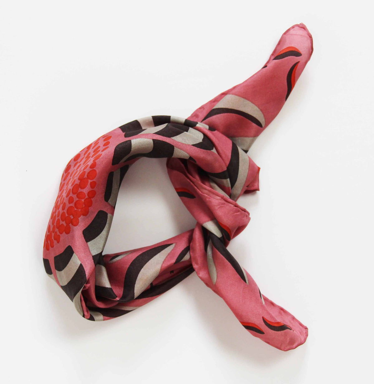 Square Silk Scarf -  Forget-me-not Rose Pink