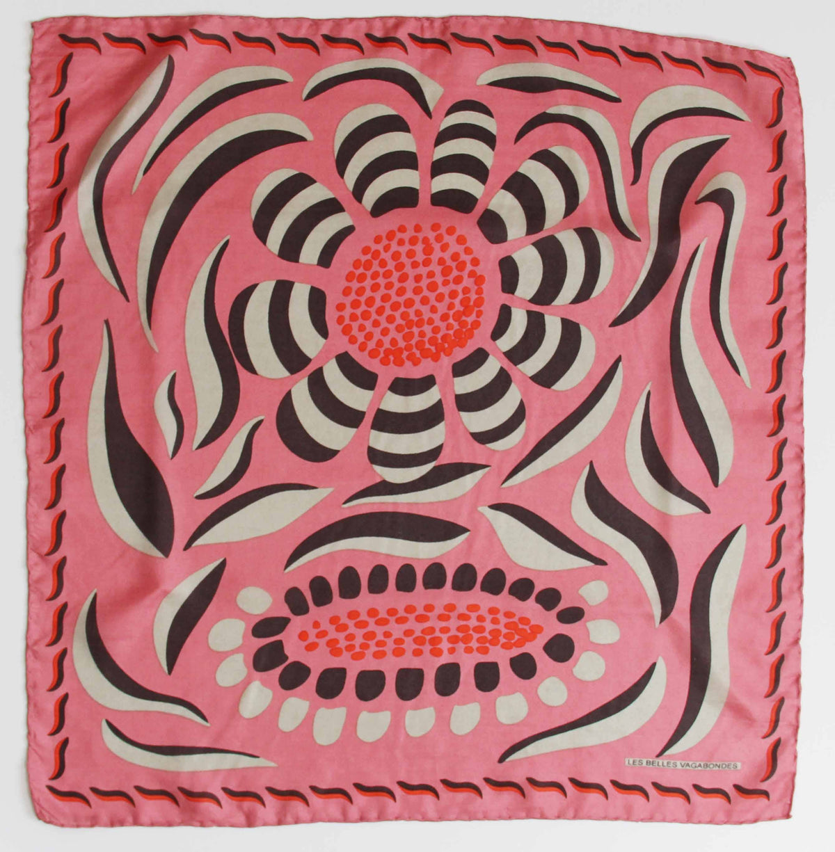 Square Silk Scarf -  Forget-me-not Rose Pink
