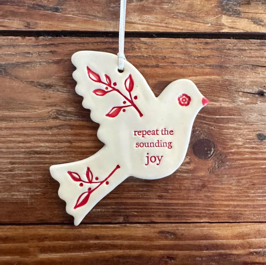 Paper Boat Press Christmas Bird Ornament - Repeat the sounding joy