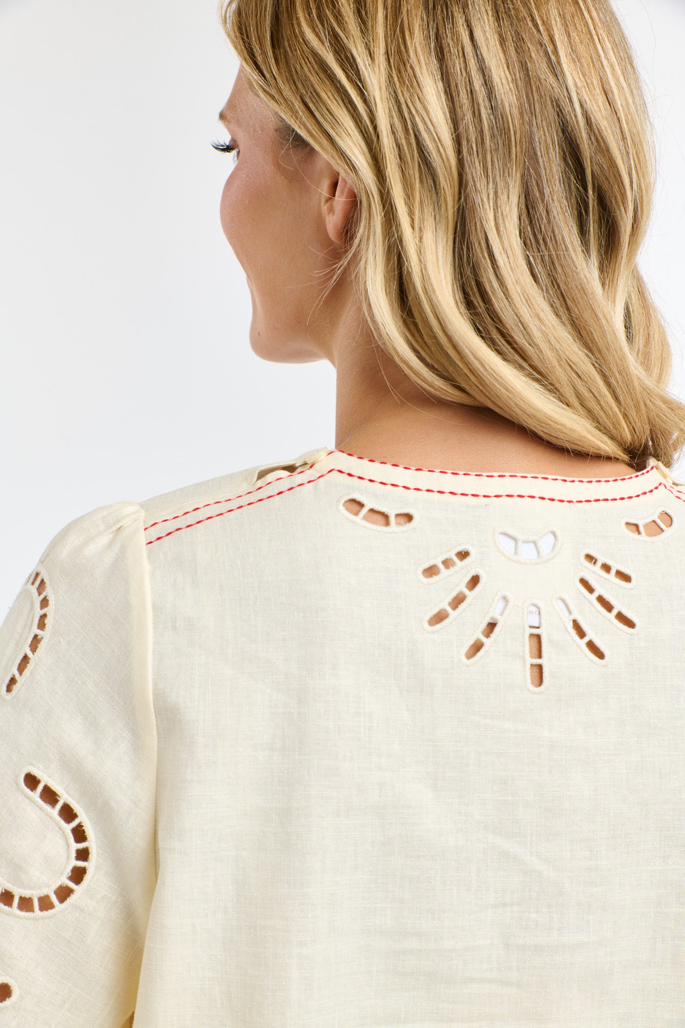 365 Days Annie Embroidered Top - Antique Cream