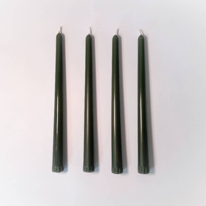 Coloured Beeswax Taper Candle | Olive Leaf | 25cm