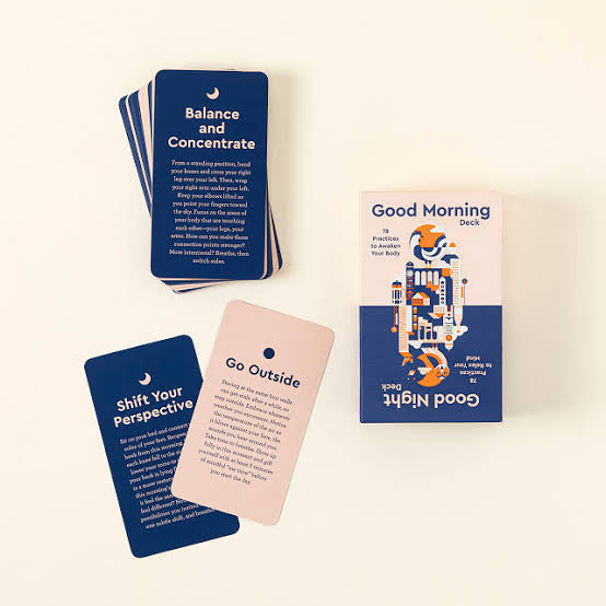 Good Morning, Goodnight Card Deck - 78 Practices to Relax Your Mind