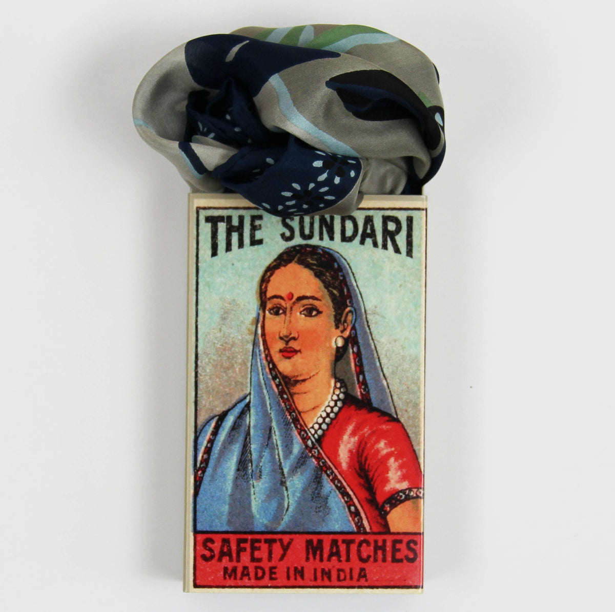Square Silk Scarf - Blue Birdy