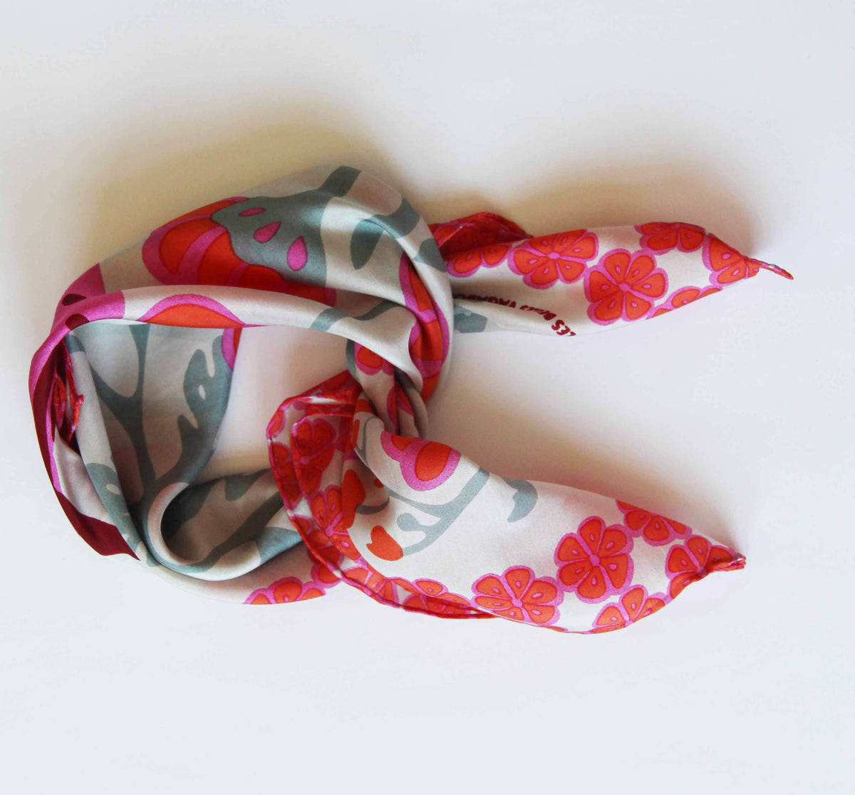 Silk Square Scarf - Alice Orange