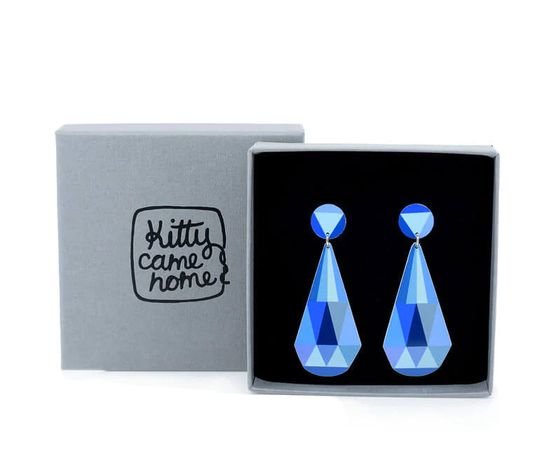 Kitty Came Home - Blue Faceted Gems