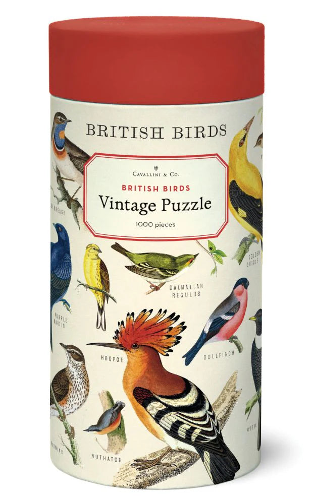 Cavallini & Co British Birds 1000 Piece Vintage Puzzle