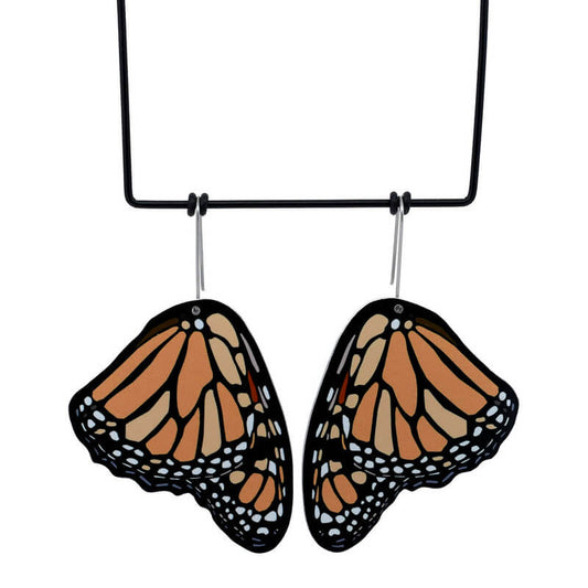 Kitty Came Home - Monarch Butterfly Earrings