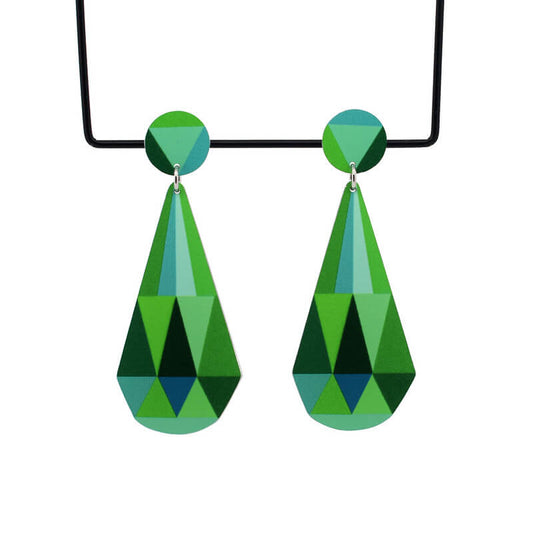 Kitty Came Home - Green Faceted Gems