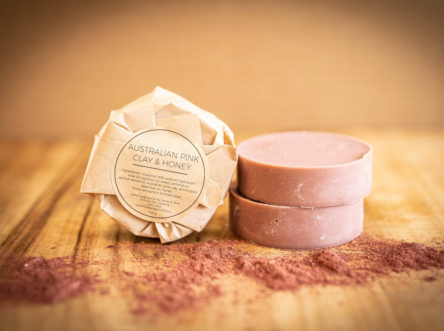 Honey & Glow - Australian Pink Clay Handmade Soap