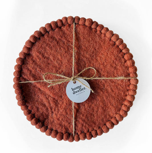 Felt Trivet Set - Spiced Cocoa