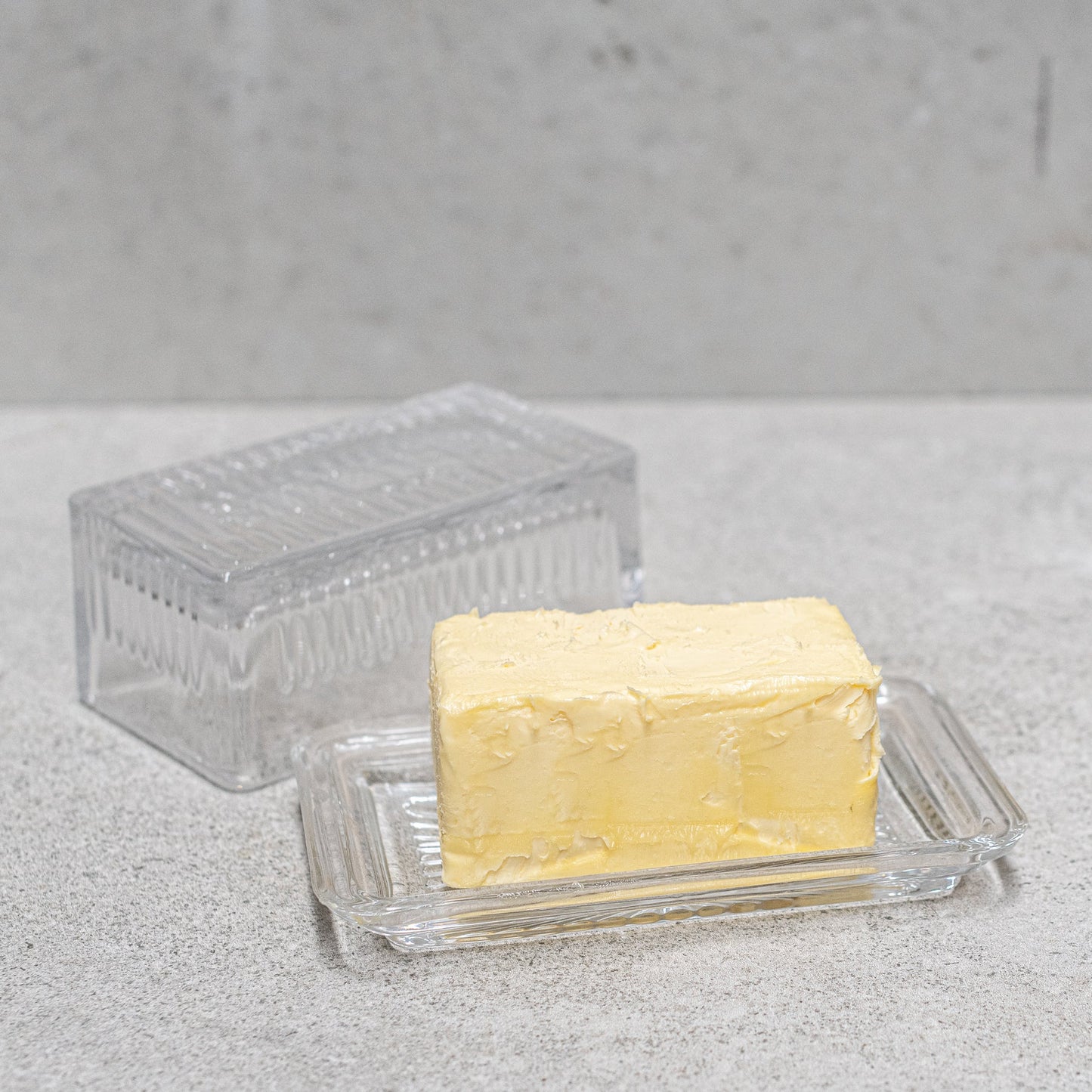 Heaven In Earth Glass Butter Dish