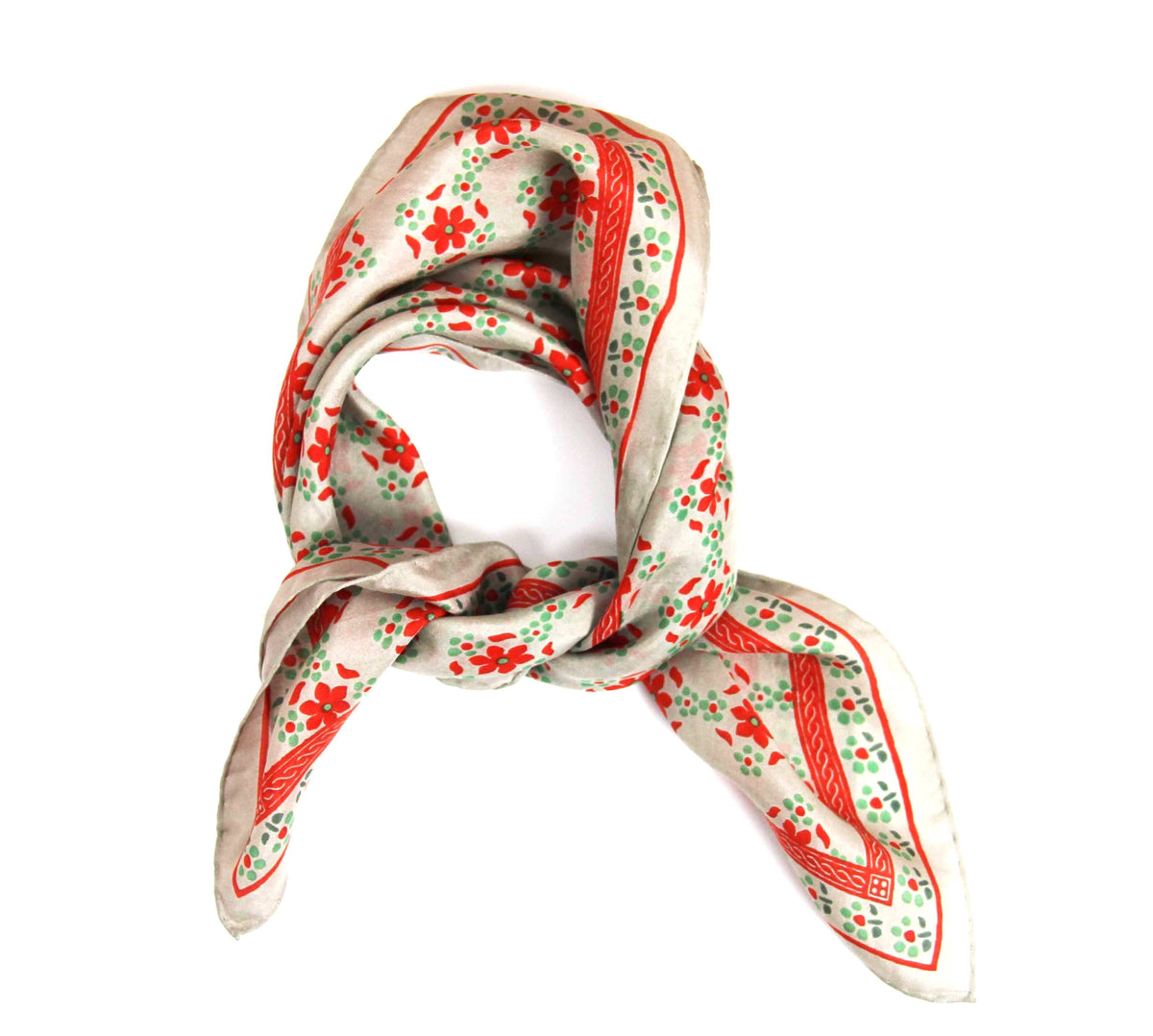 Square Silk Scarf - Natasha Coral