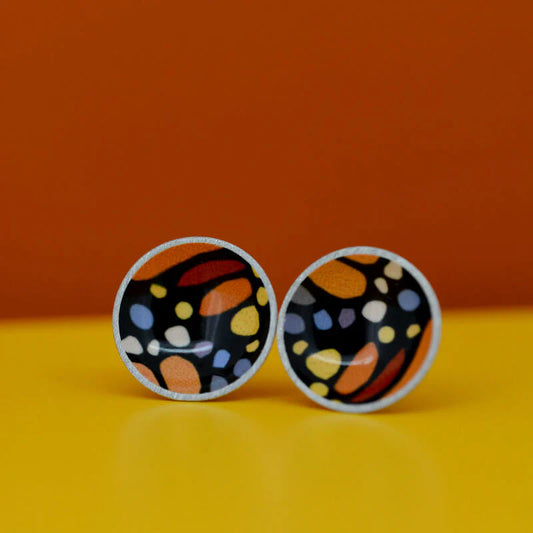 Kitty Came Home - Aladdins Treasure Monarch Butterfly Domed Studs