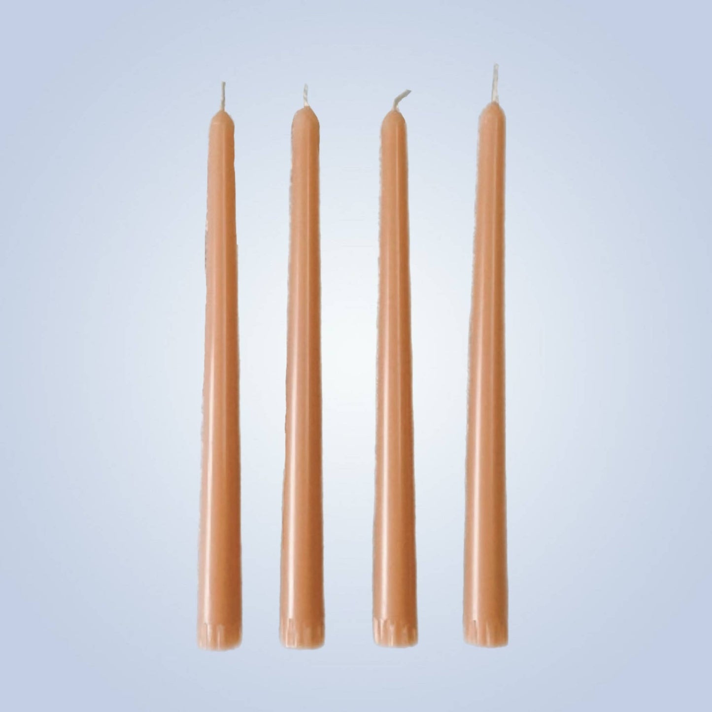 Coloured Beeswax Taper Candle | Peach Nectar | 25cm