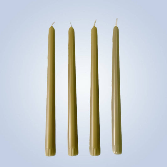 Coloured Beeswax Taper Candle | Desert Lime | 25cm