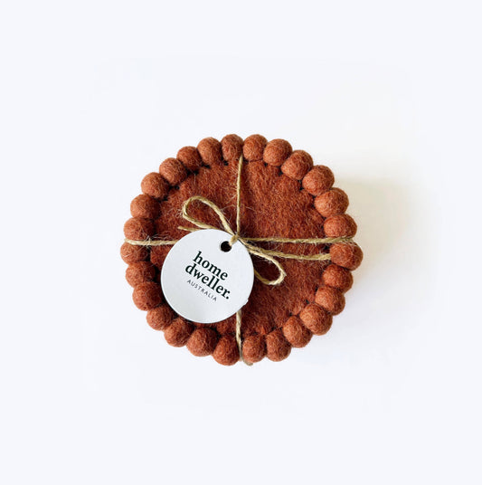 Felt Coaster Set - Spiced Cocoa