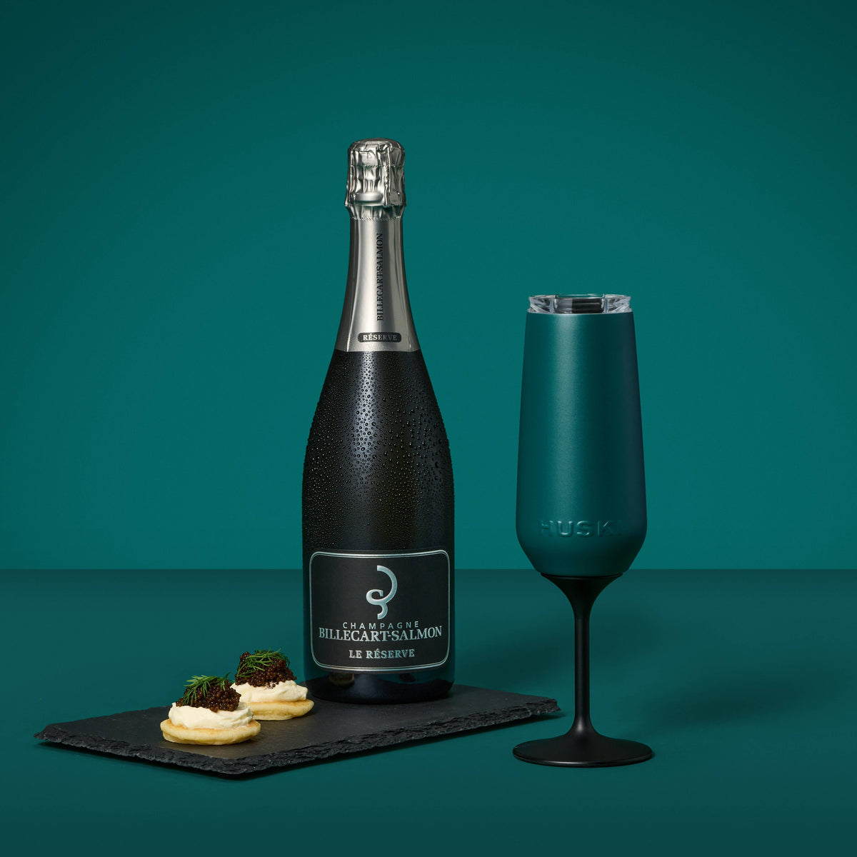 Huski Champagne Flute - Teal