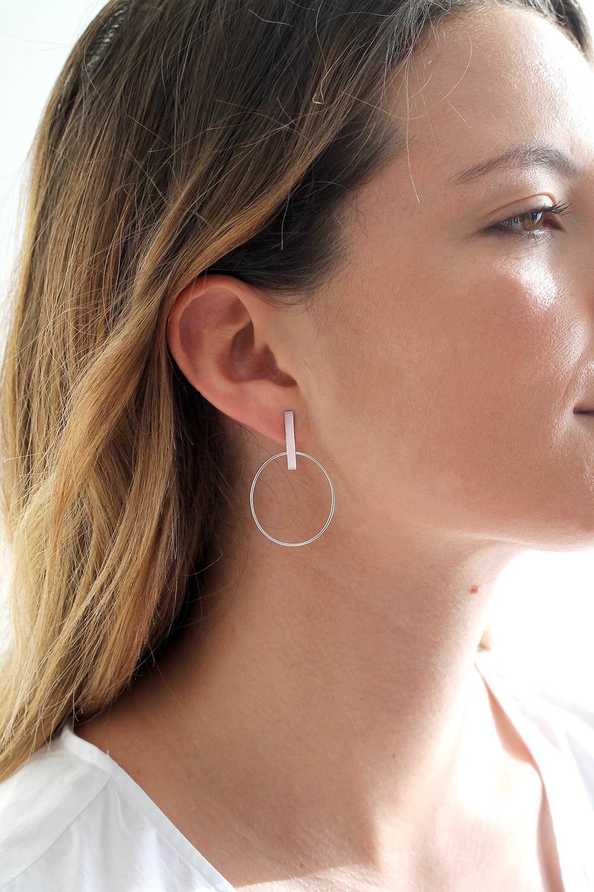 Alana Douvros Bar Loop Earrings