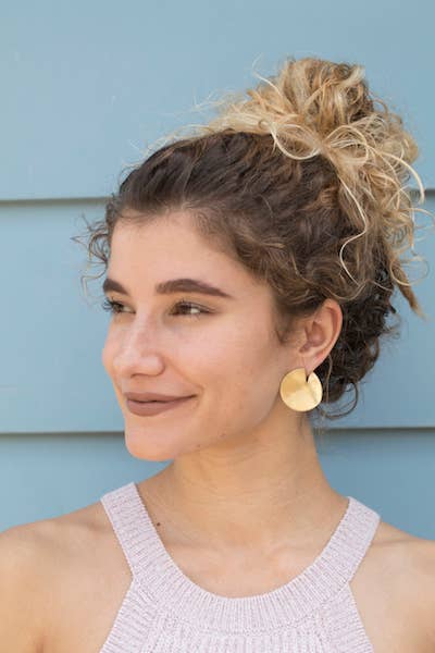 Bronze Wedge Earrings
