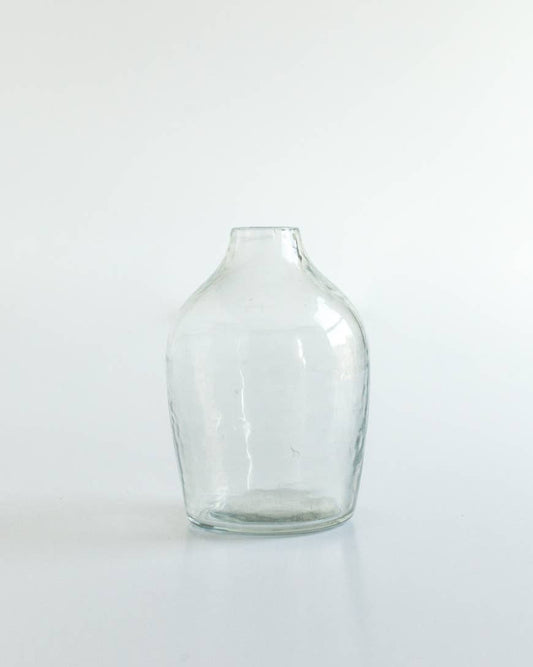 Haley Handblown Hammered Glass Bud Vases - Clear