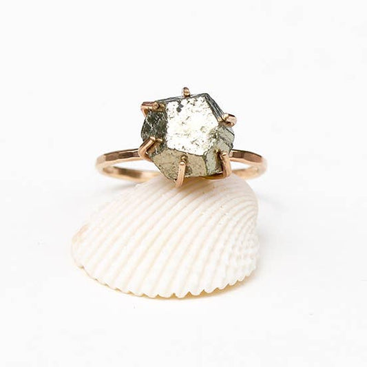 Alana Douvros Raw Pyrite Ring